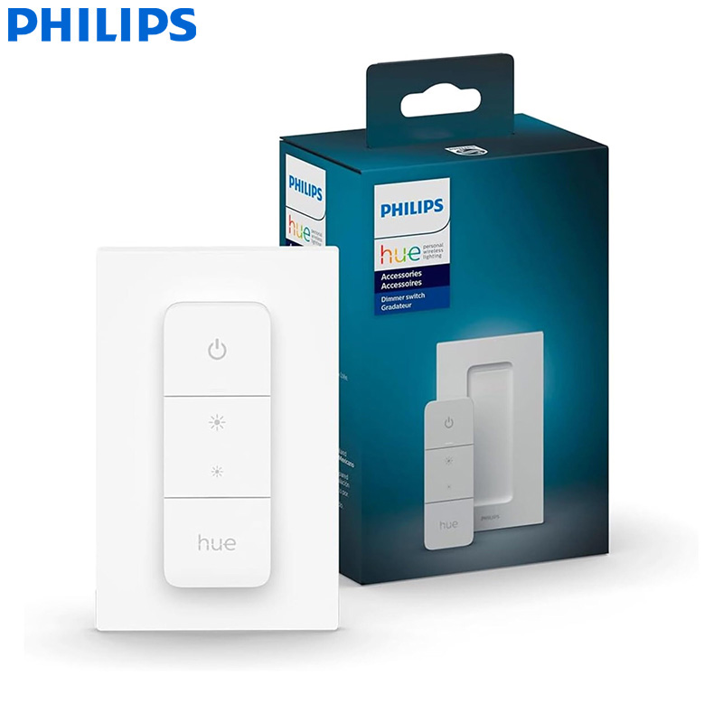 Philips Light Hue Color - สวิตช์หรี่ไฟอัจฉริยะฟิลิปส์ ฮิวพร้อมรีโมท ควบคุมการเปิด/ปิดไฟฮิว ปรับความสว่างได้ ติดตั้งแบบไร้สาย สีขาว