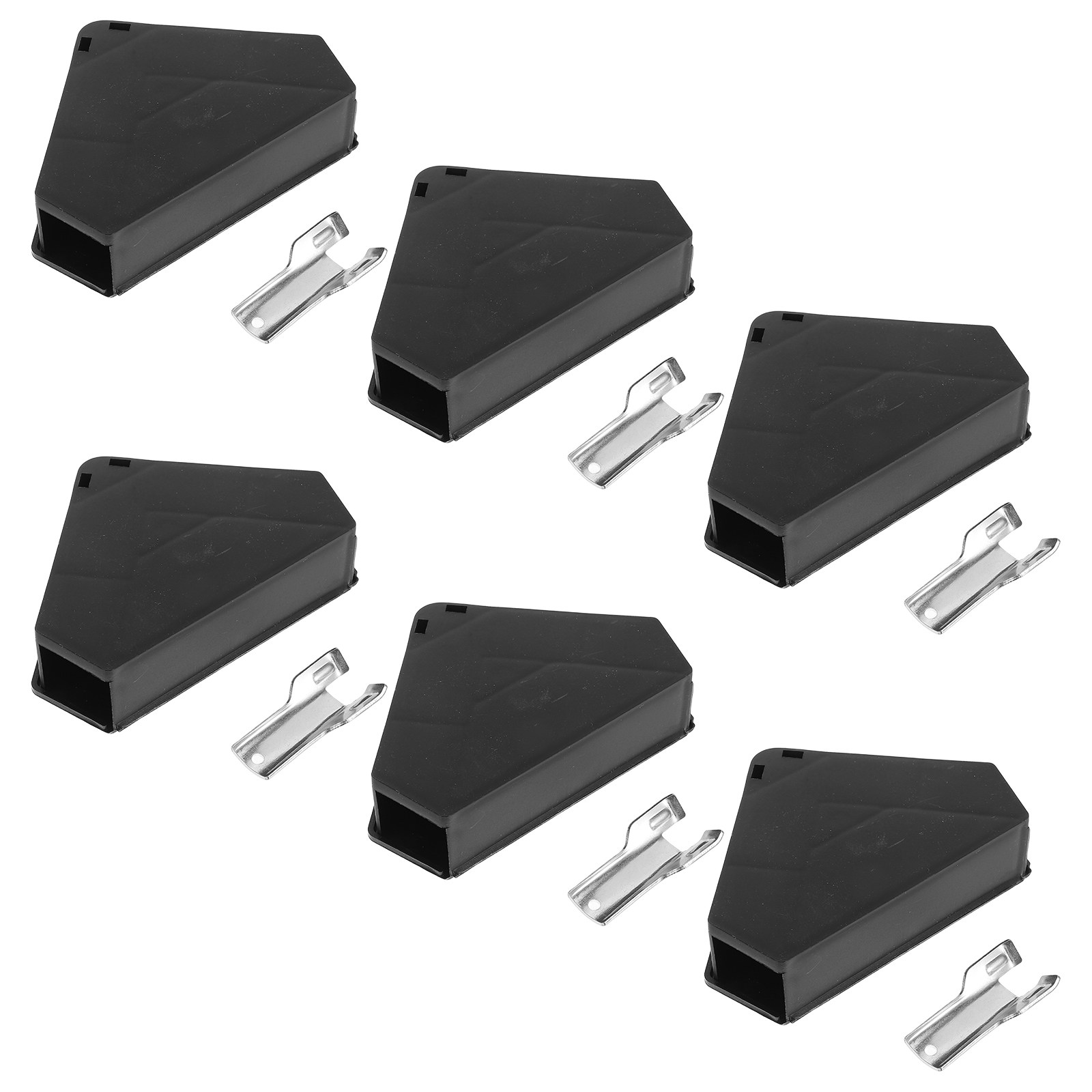 Lockbox Key Secure - กล่องใส่เหยื่อหนูแบบสามเหลี่ยม 6 ชิ้น ทนทานพิเศษ พร้อมกุญแจล็อคโลหะป้องกันการงัดแงะ ใช้ซ้ำได้