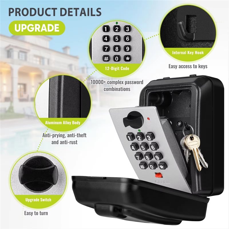DIGIT-กล่องล็อคกันน้ำพร้อมรหัส - Lockbox Key Secure บทวิจารณ์และราคา